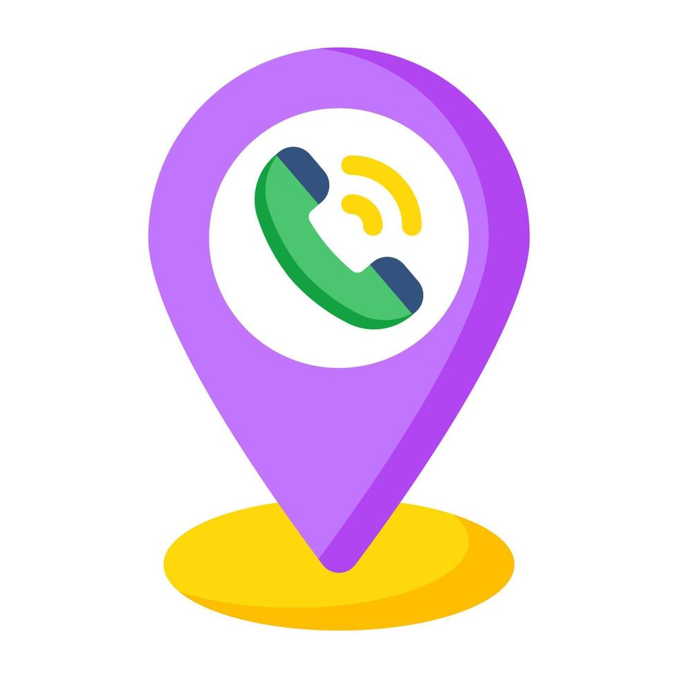 An editable design icon of phone location vector