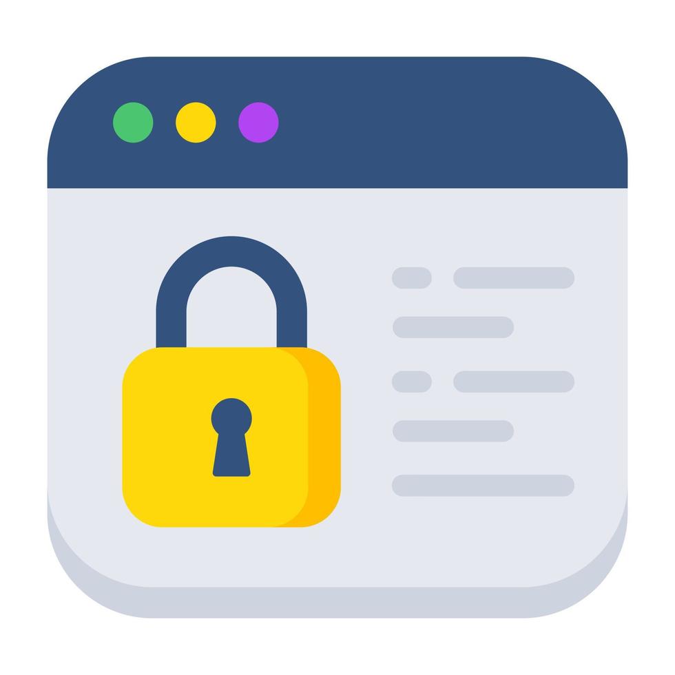 Modern design icon of web security vector