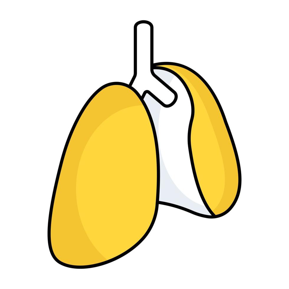 icono de descarga premium de pulmones vector