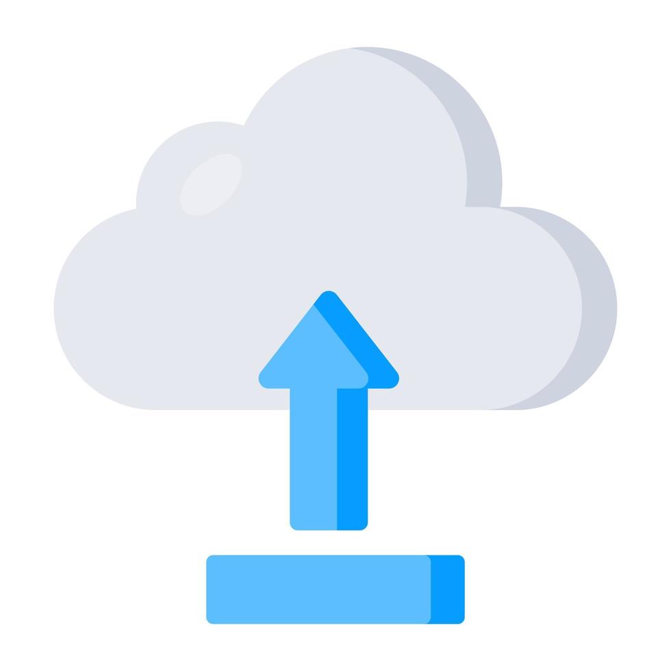 Modern design icon of cloud upload vector