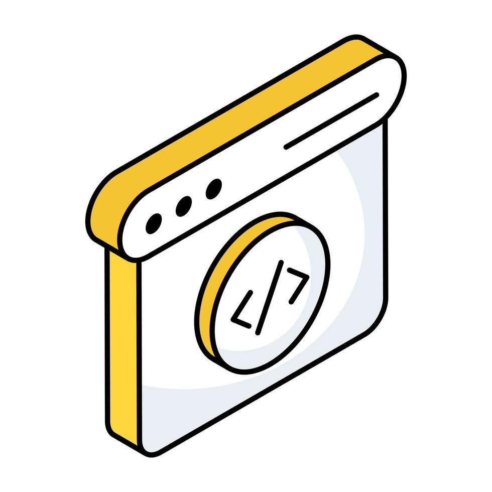 An icon design of web coding, html vector
