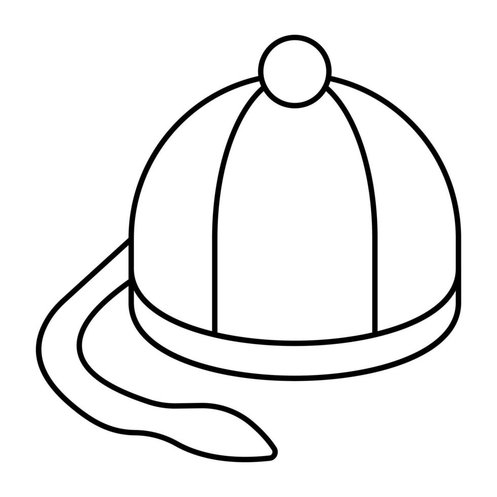 Vector design of cap in linear style