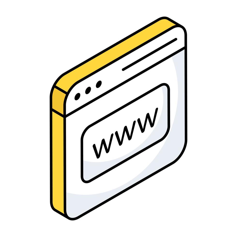 A premium download icon of www vector