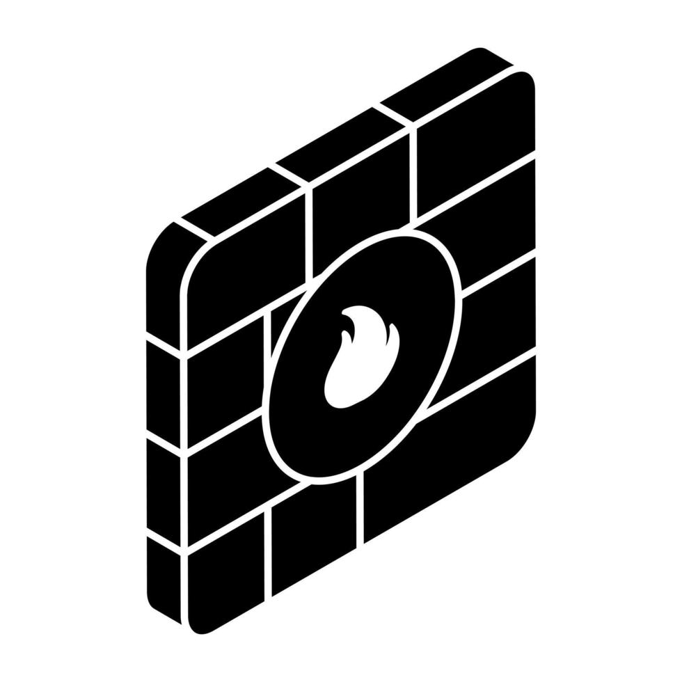 An editable design icon of firewall vector