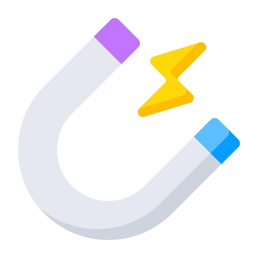 Editable design icon of magnet vector