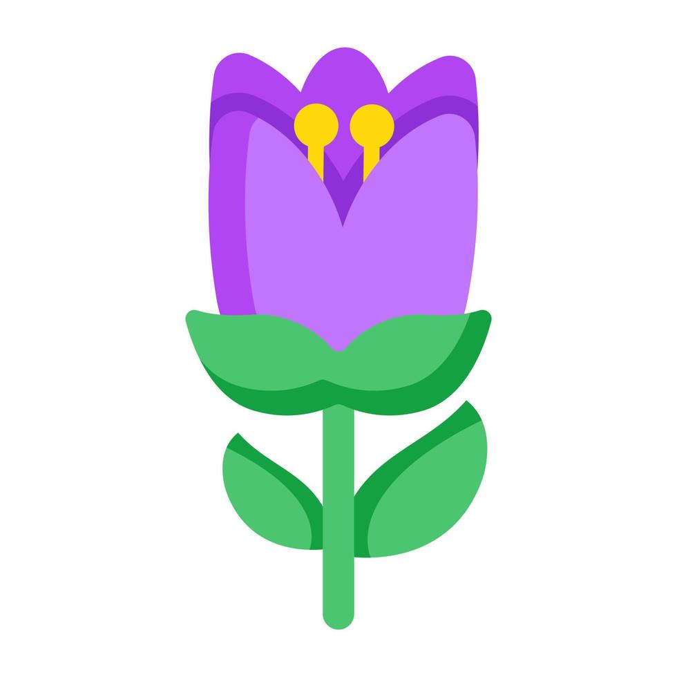 A creative design icon of tulip flower vector