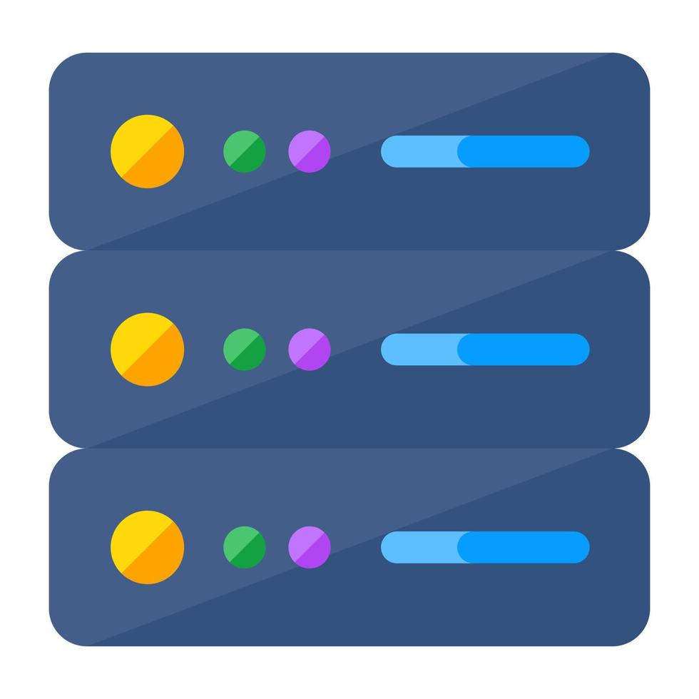 Editable design icon of data server vector