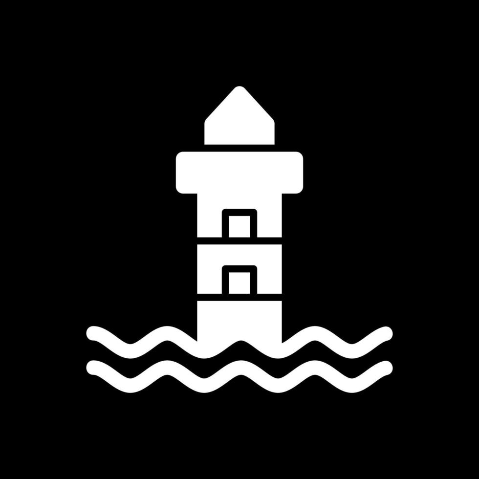 Lighthouse Landscape Vector Icon Design