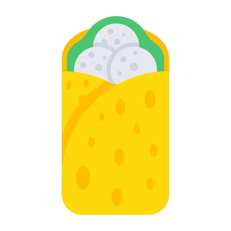 moderno diseño icono de shawarma vector