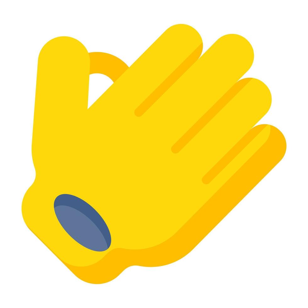 A hand covering icon, flat design of glove vector