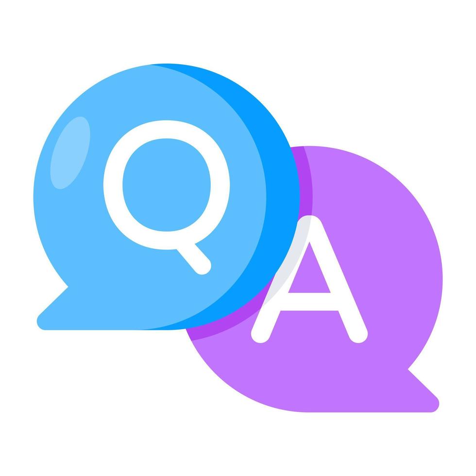 An icon design of question answer vector