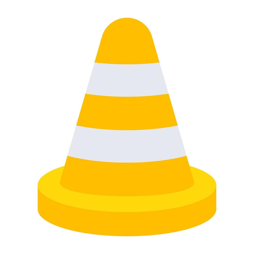Trendy vector design of construction cone