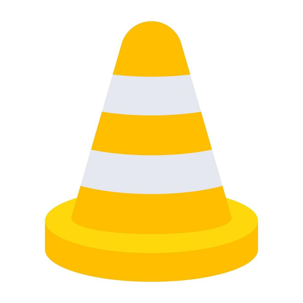 Trendy vector design of construction cone