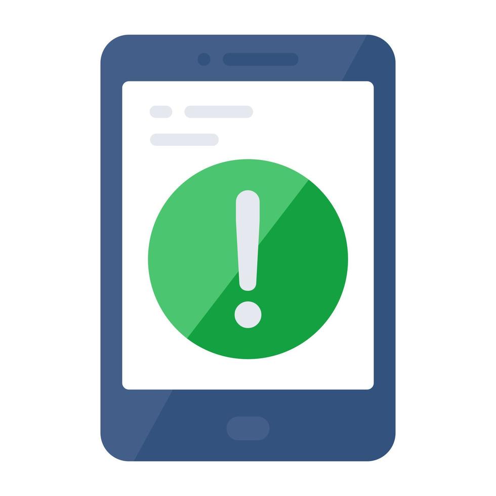 A premium download icon of mobile error vector