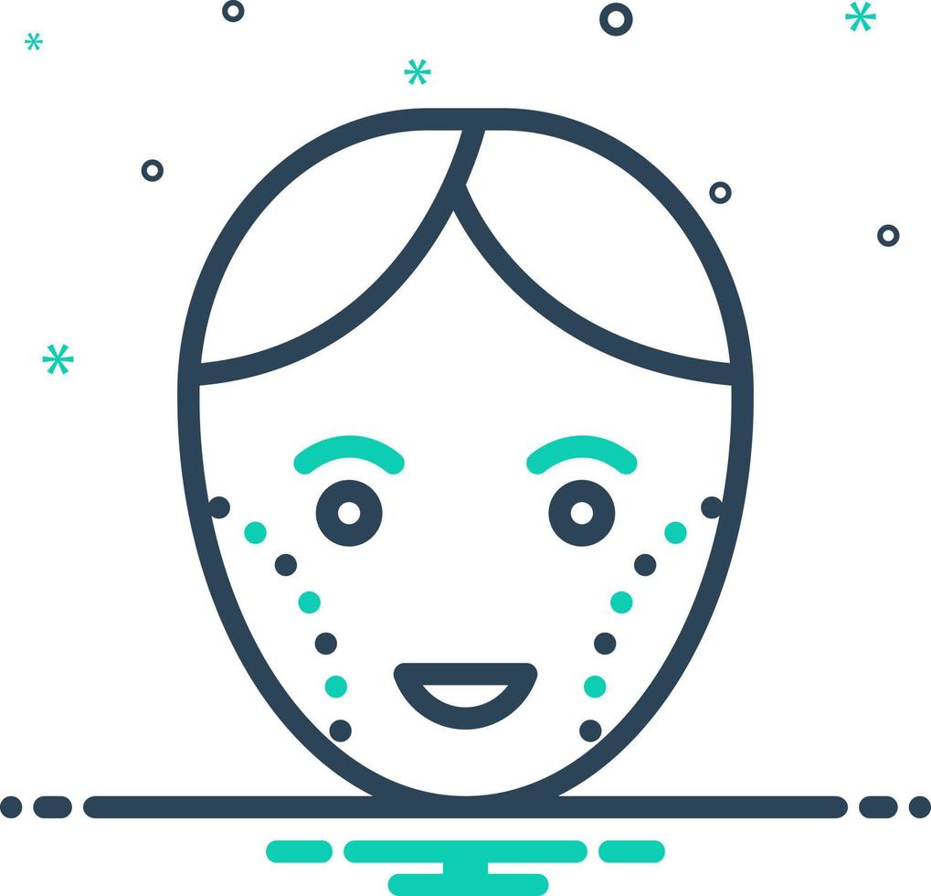 mix icon for cheek vector
