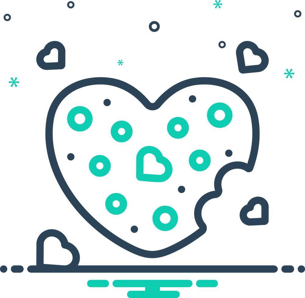 mix icon for chocolate day vector