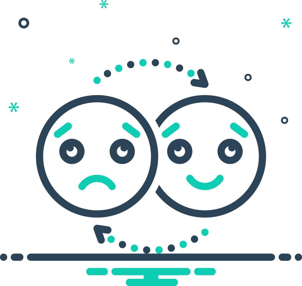 mix icon for emotion vector