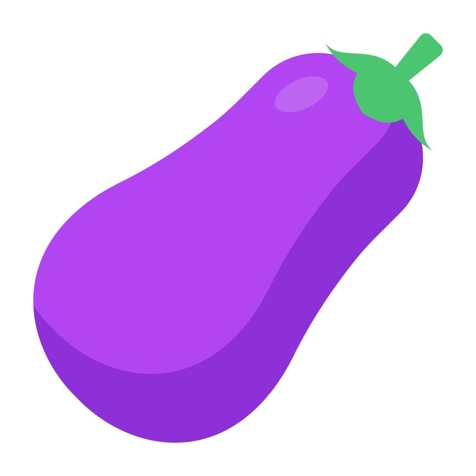 Trendy design icon of eggplant vector