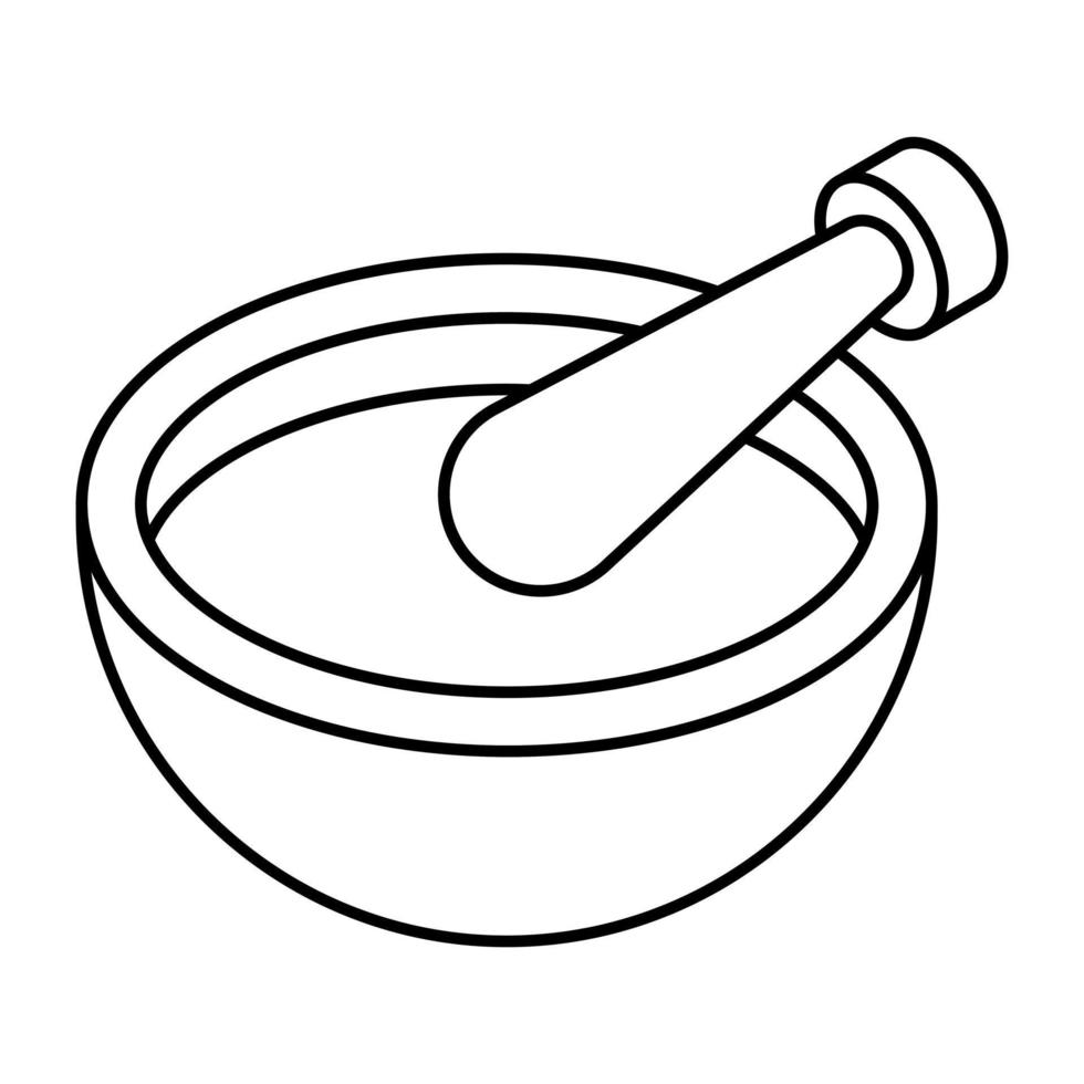 Modern design icon of pestle mortar vector