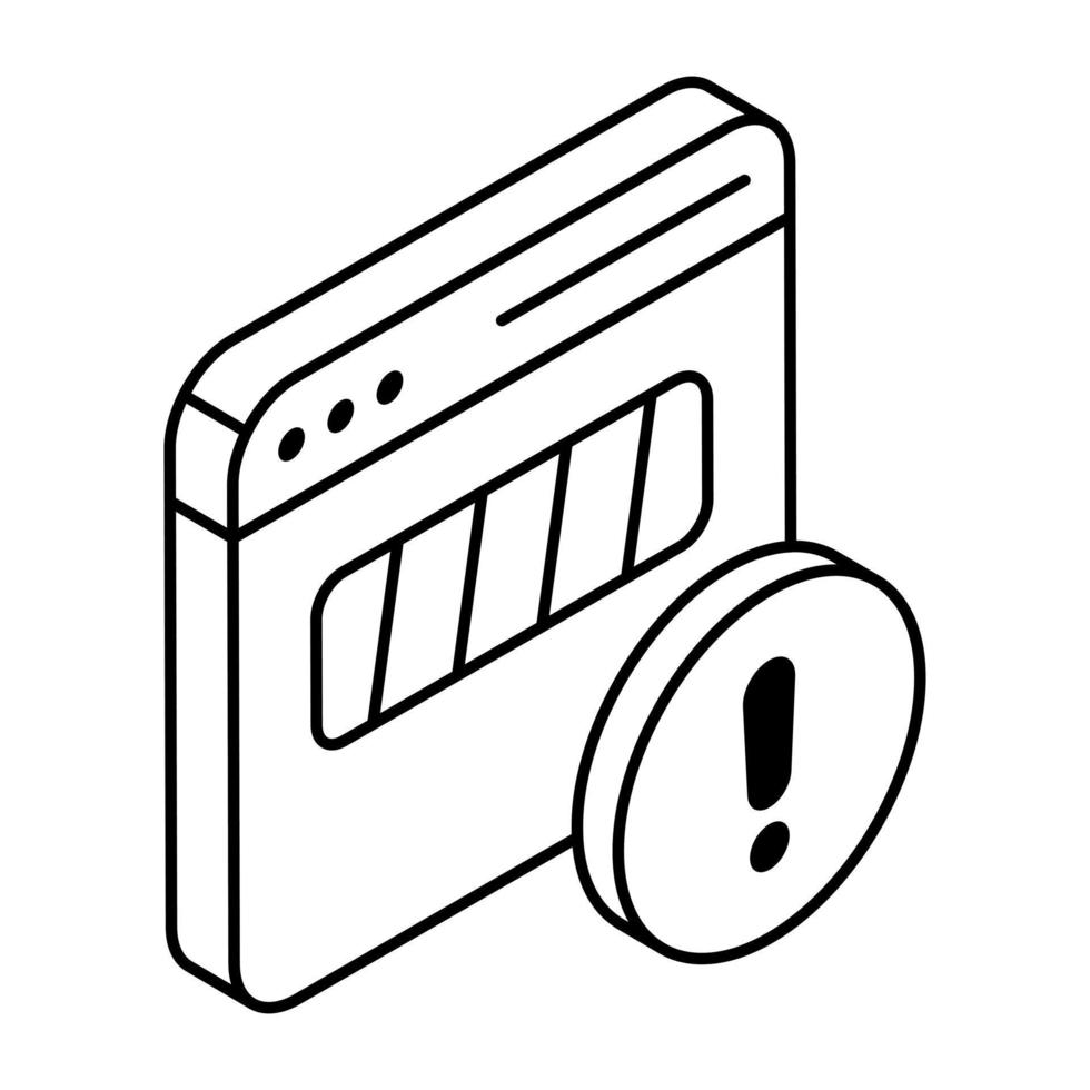 Modern design icon of web error vector