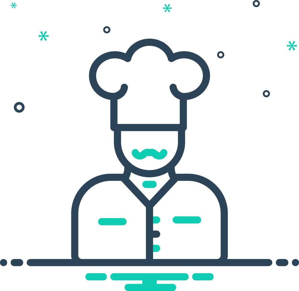 icono de mezcla para chef vector