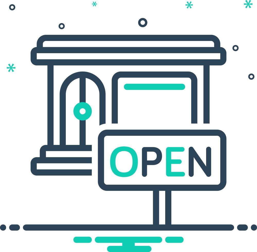 mix icon for opening vector