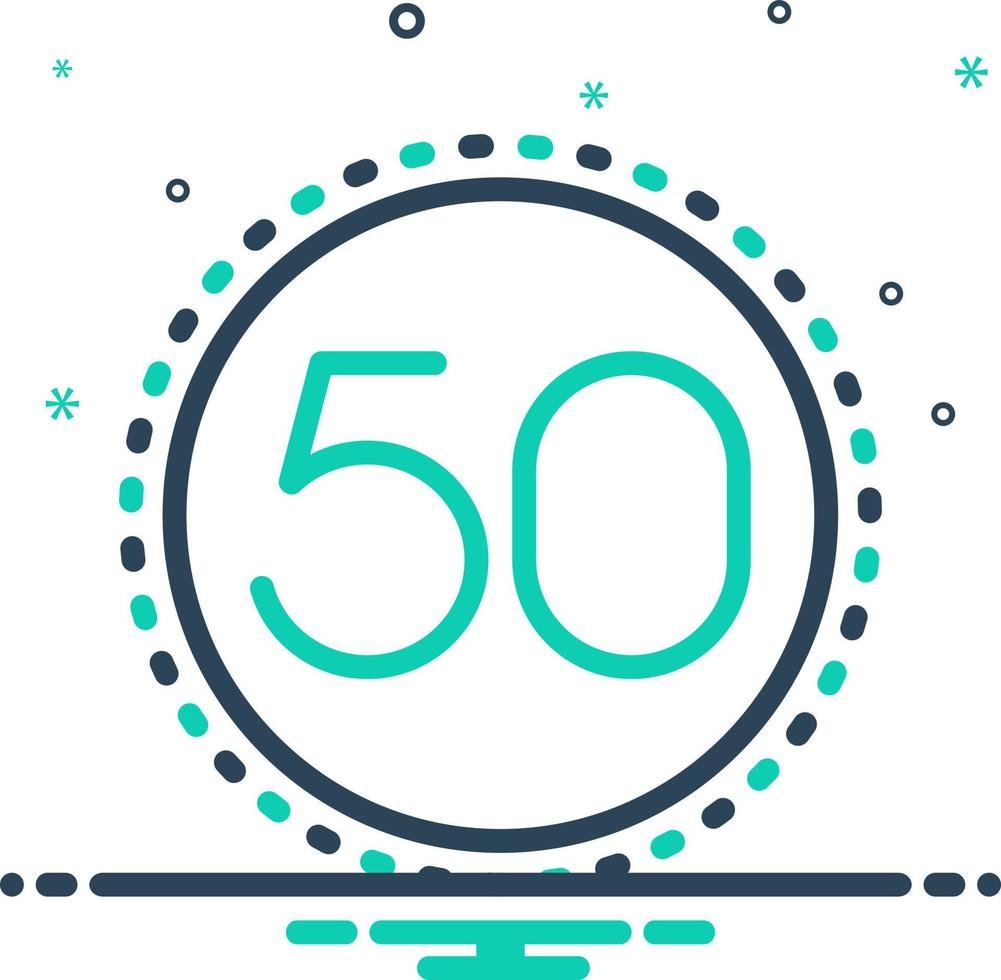 mix icon for fifty vector