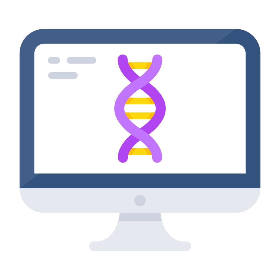 Online DNa icon in flat design vector