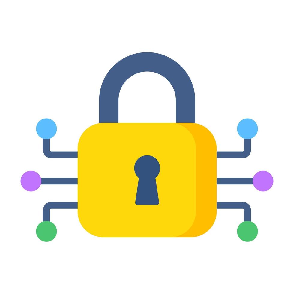 Flat design icon of encryption 20083540 Vector Art at Vecteezy