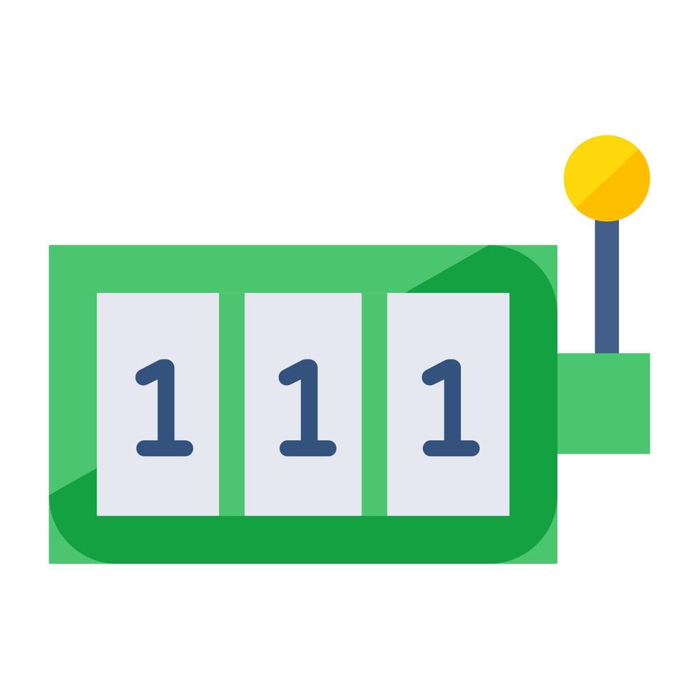 A flat design, icon of jackpot game vector