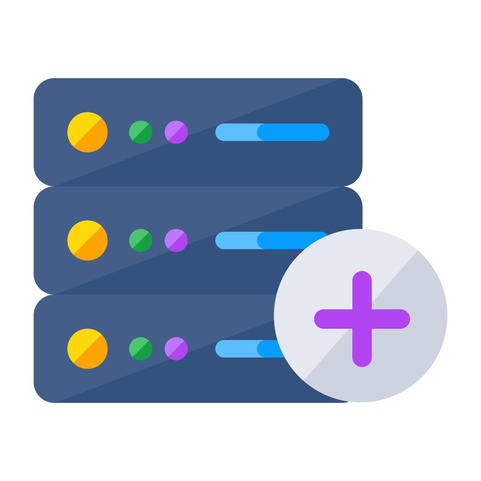 Modern design icon of add server vector