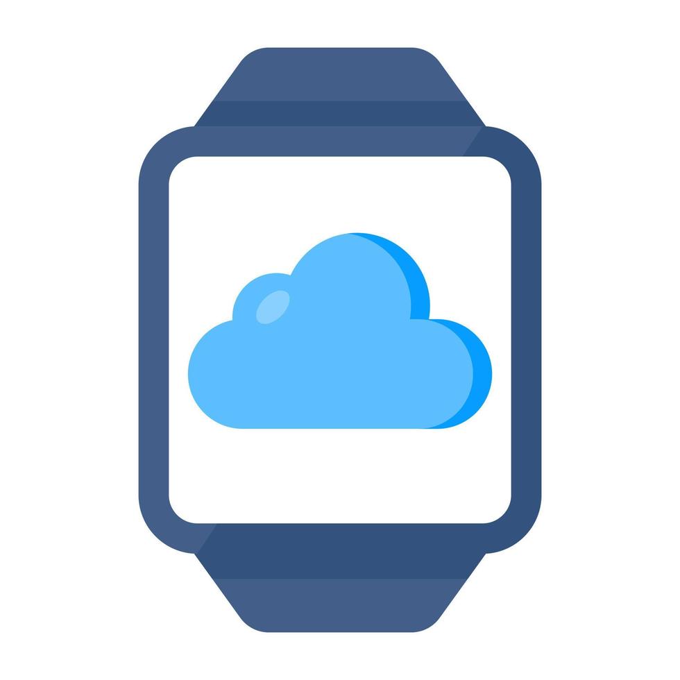 An icon design of smartwatch cloud vector
