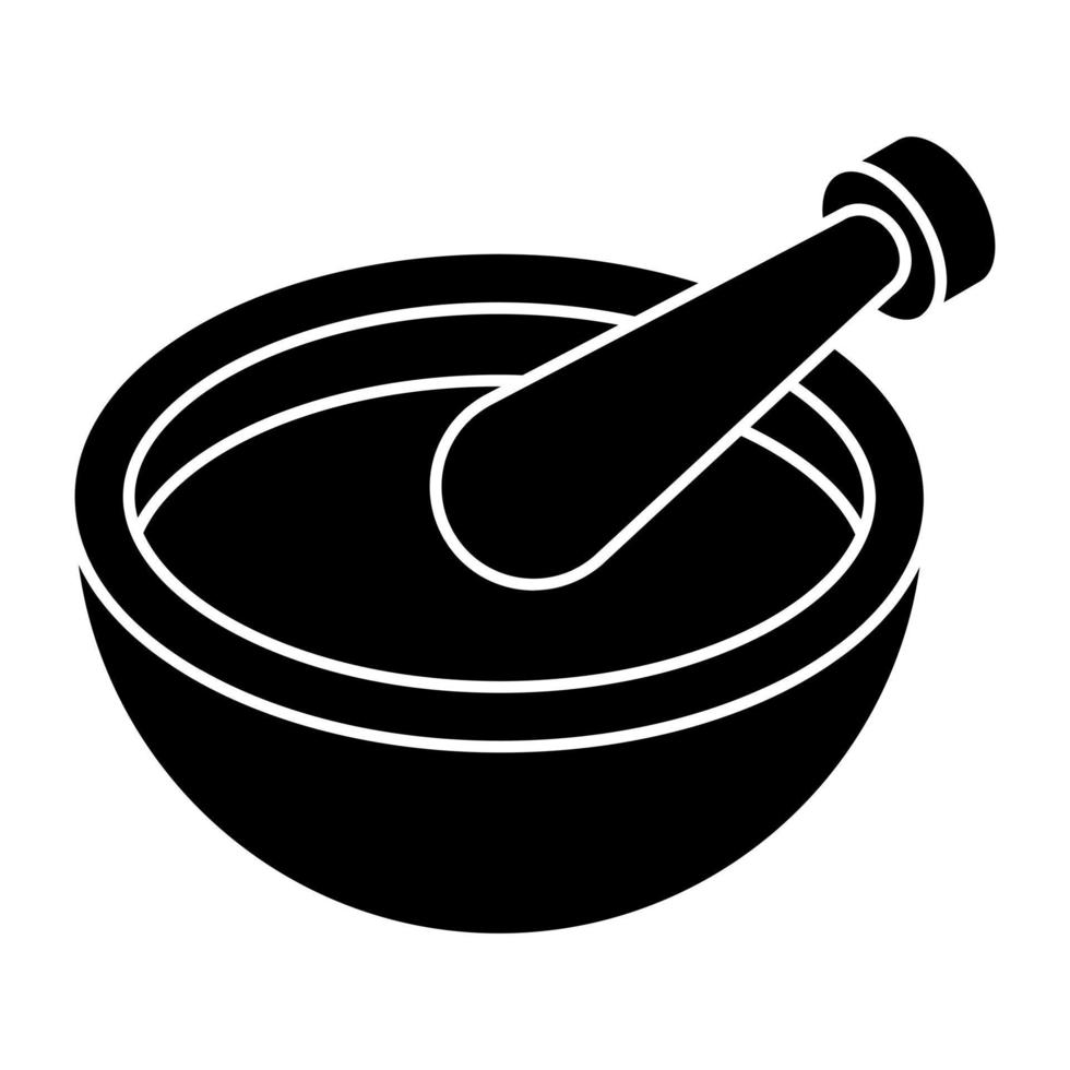 Modern design icon of pestle mortar vector