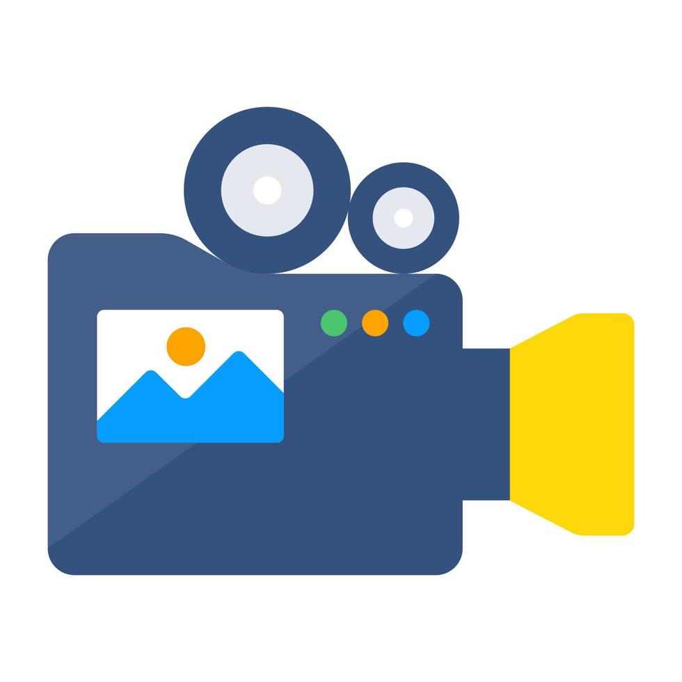 Colored design icon of video camera vector