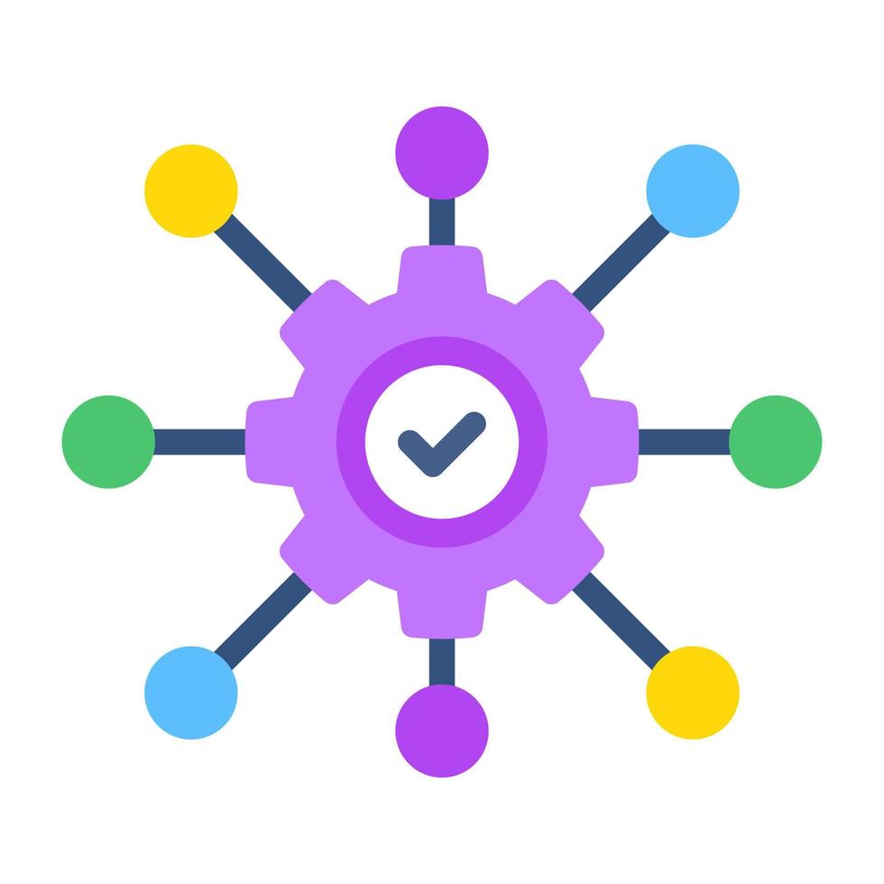 An icon design of network setting vector