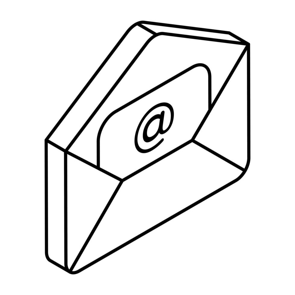 An icon design of email vector