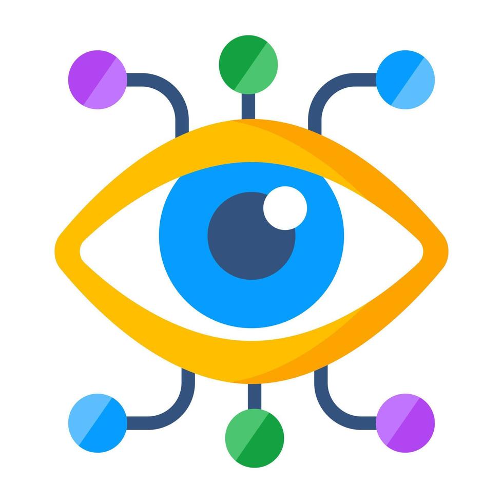 Modern design icon of cyber eye vector