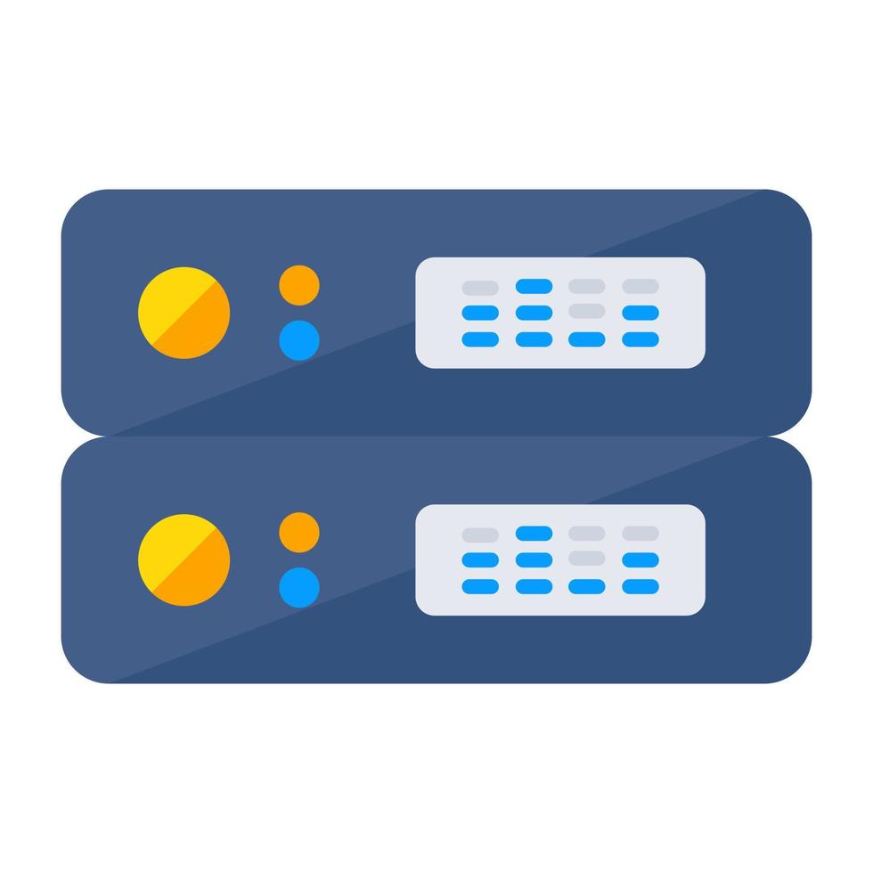 Editable design icon of dataserver vector