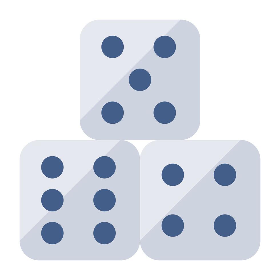 A flat design, icon of ludo dices vector
