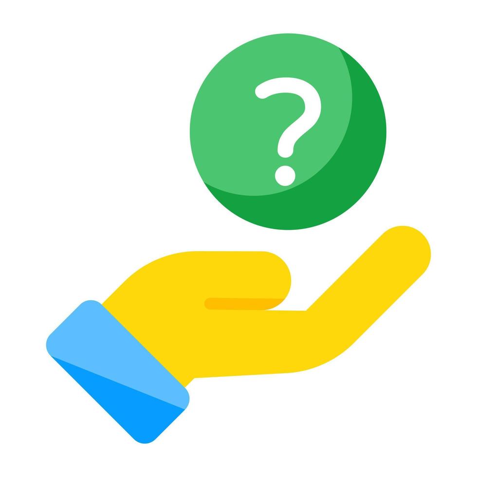 Modern design icon of question mark vector