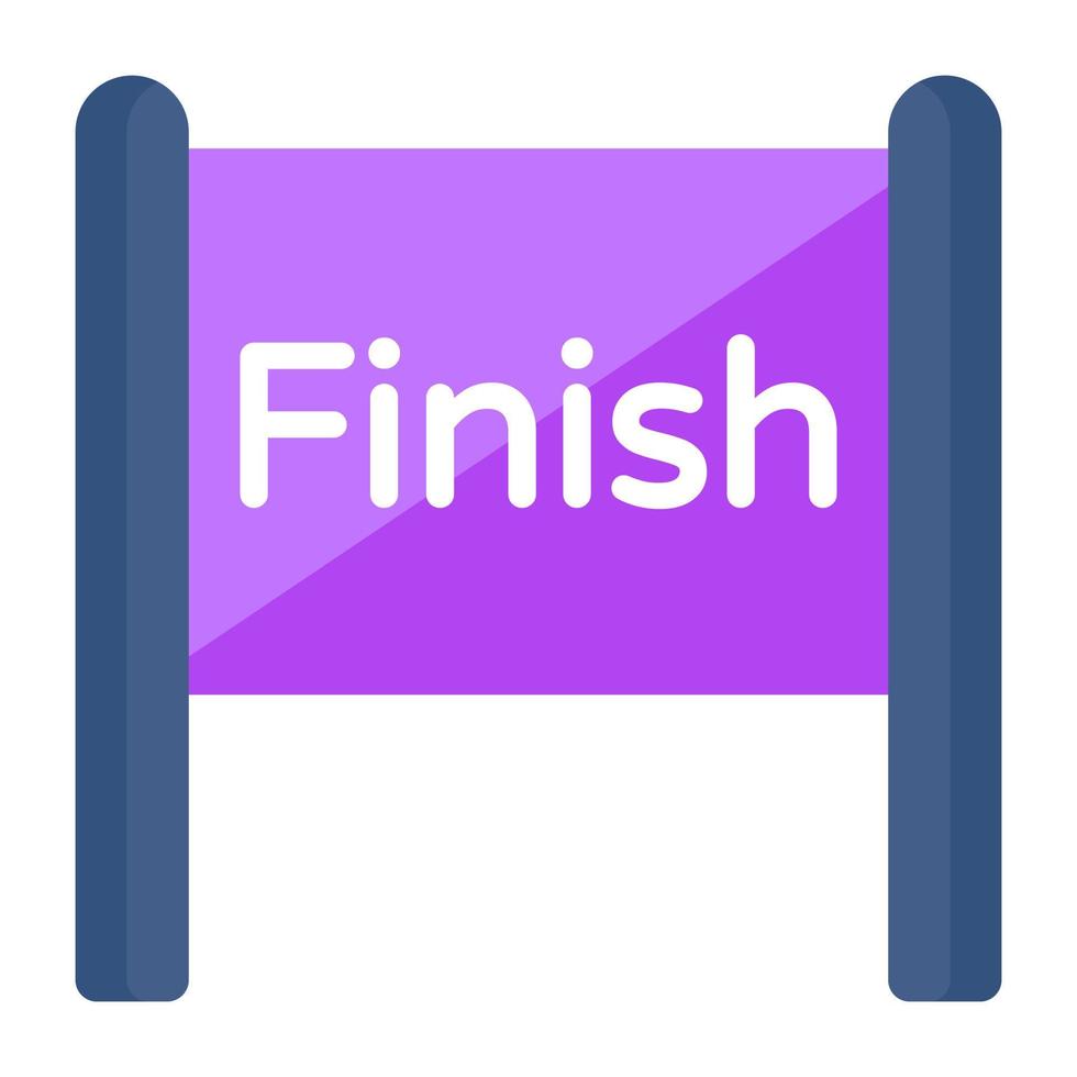 An icon design of finish line vector