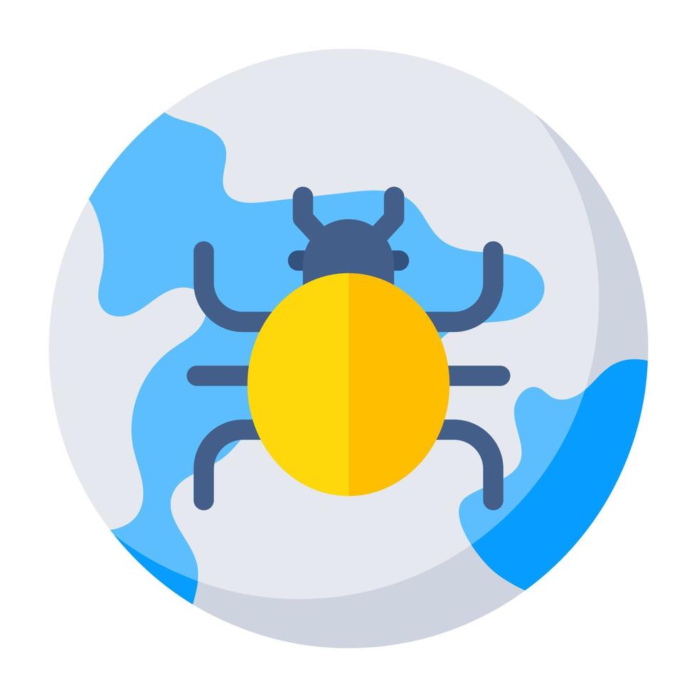 Perfect design icon of global bug vector