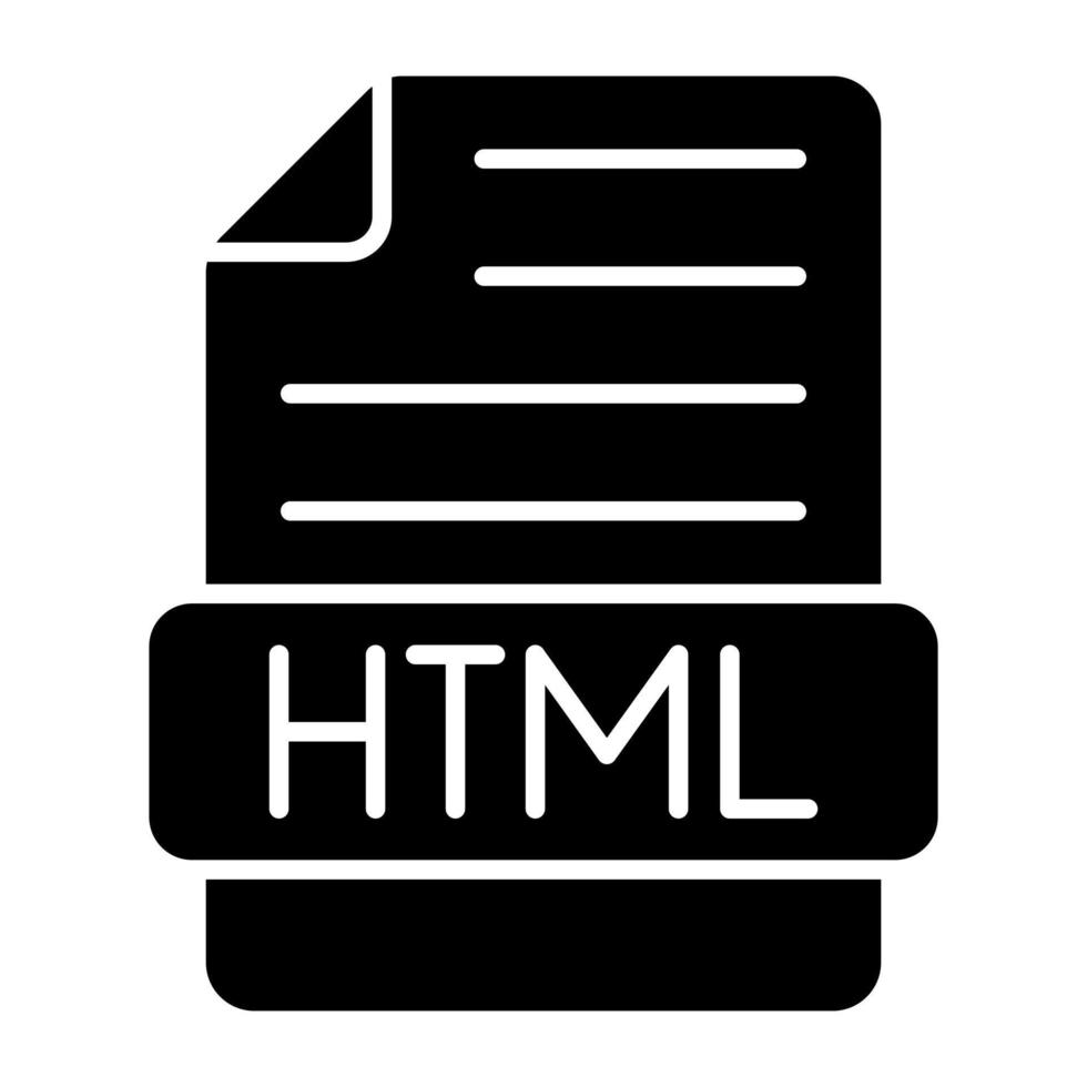 An icon design of html file vector