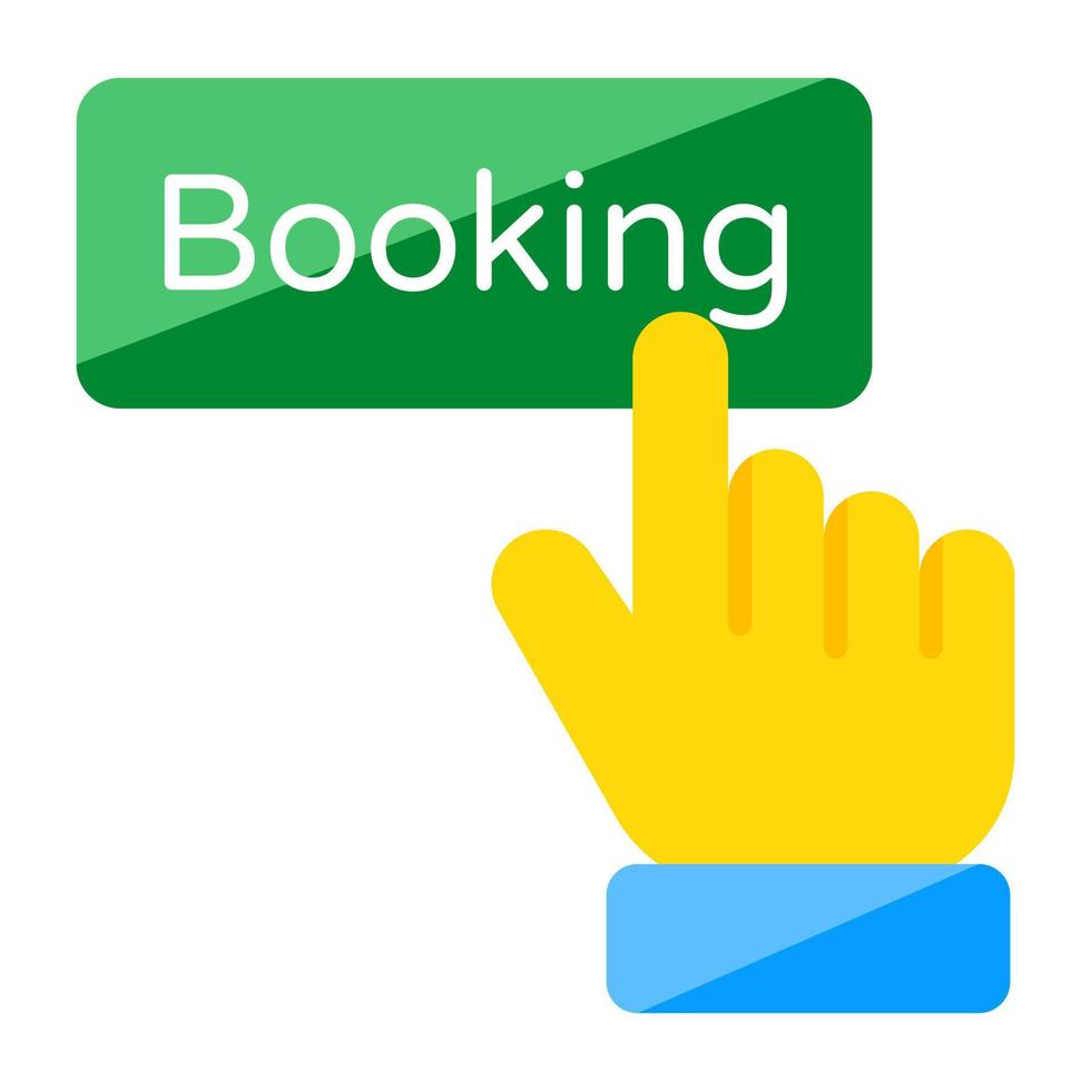 Modern design icon of booking button vector