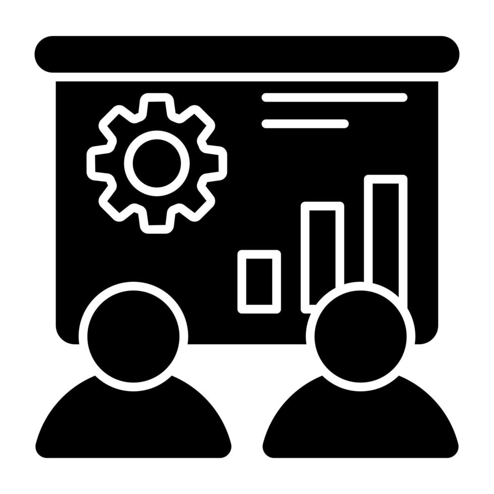 A unique design icon of business presentation vector