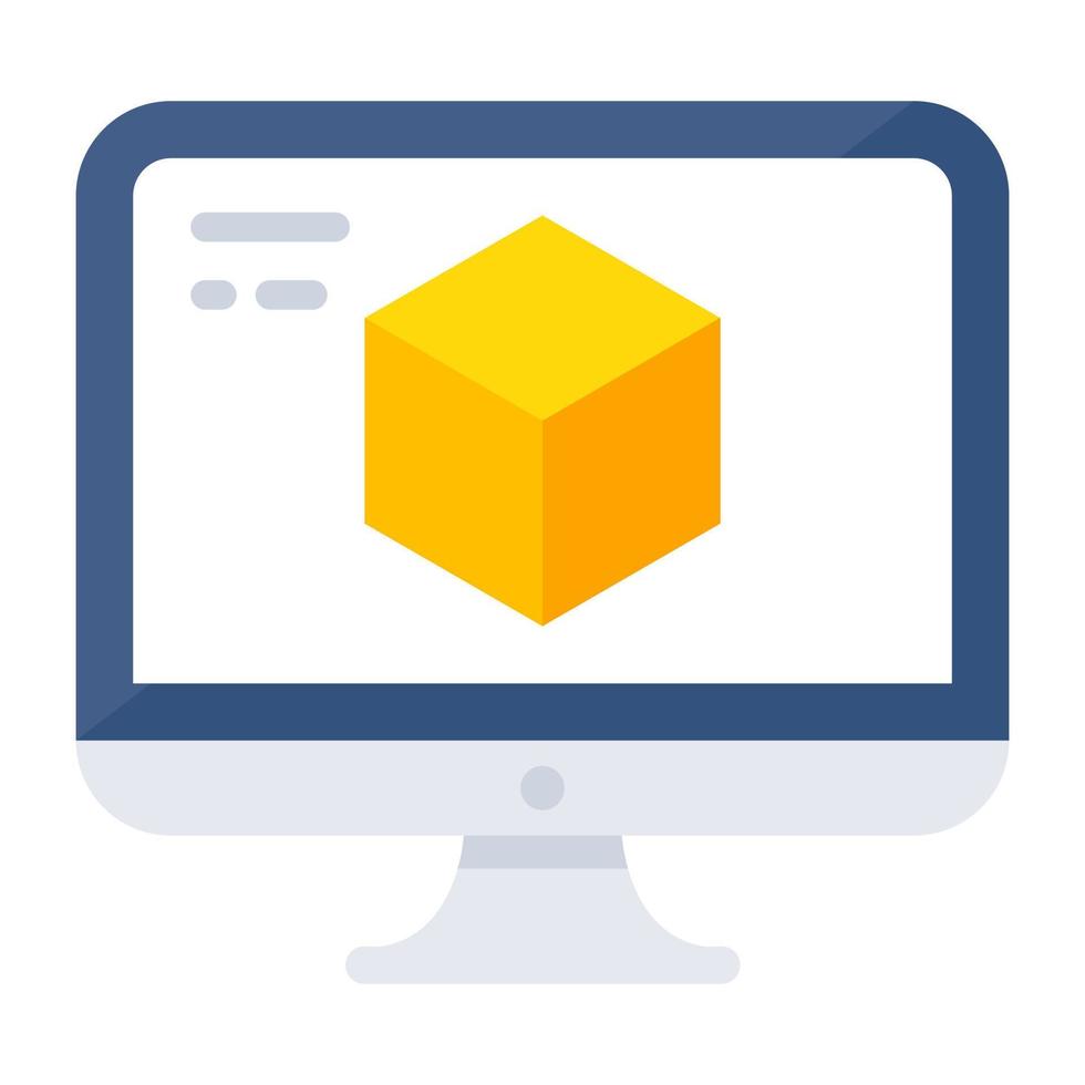 An editable design icon of 3d cube vector