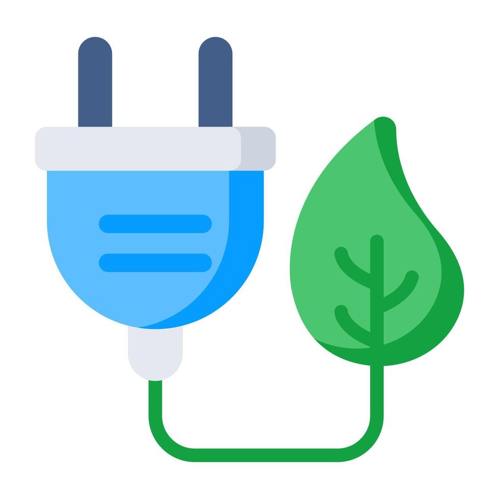 A unique design icon of eco plug vector