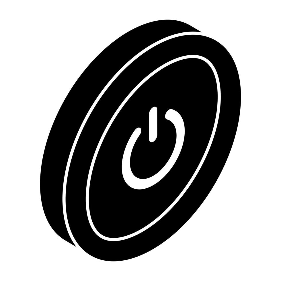 An icon design of shutdown vector