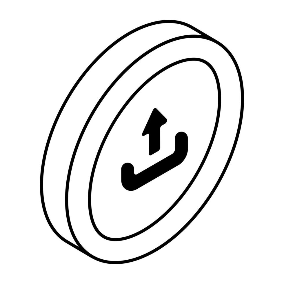 Modern style icon of upload arrow vector