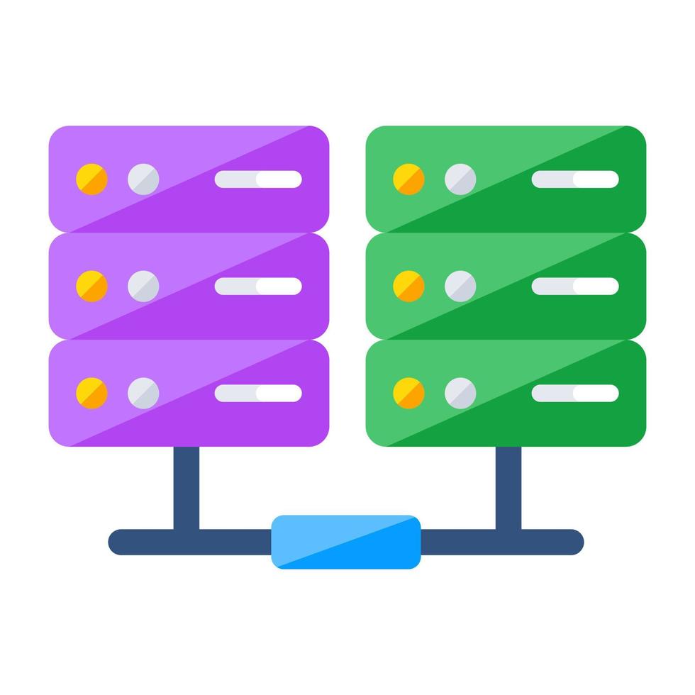 An editable design icon of share server vector